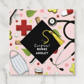 Afstuderen verpleegschool bedankjes labels (Voorkant)