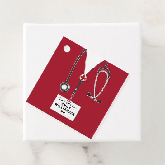 Afstuderen verpleegschool bedankjes labels (In situ)