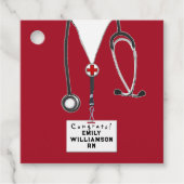 Afstuderen verpleegschool bedankjes labels (Voorkant)