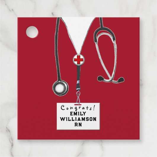 Afstuderen verpleegschool bedankjes labels (Voorkant)