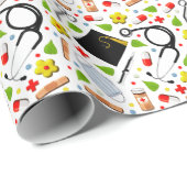 Afstuderen verpleegschool cadeaupapier (Rol Hoek)