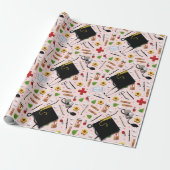 Afstuderen verpleegschool cadeaupapier (Uitgerold)