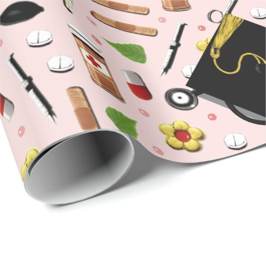 Afstuderen verpleegschool cadeaupapier (Rol Hoek)