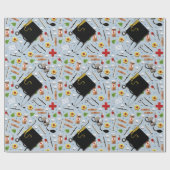 Afstuderen verpleegschool cadeaupapier (Vlak)