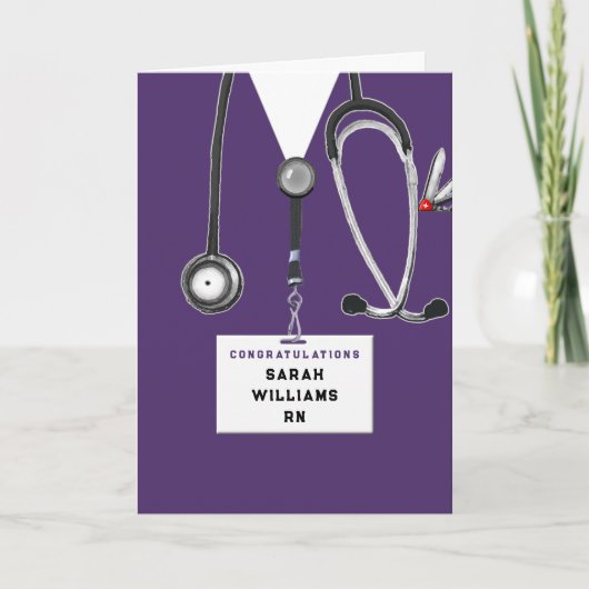 Afstuderen verpleegschool kaart (Voorkant)