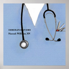 Afstuderen verpleegschool poster