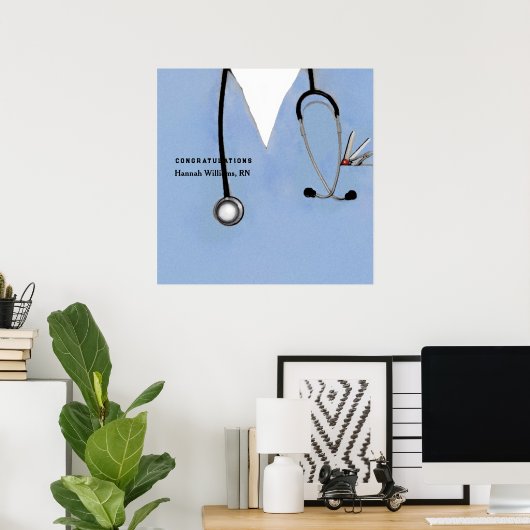 Afstuderen verpleegschool poster (Thuiskantoor)