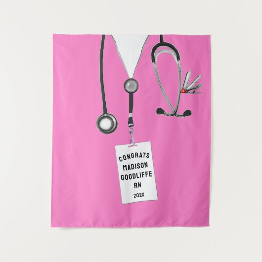 Afstuderen verpleegschool wandkleed (Voorkant)