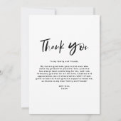 Afstuderen Verticale foto penseelhandschrift Bedankkaart (Achterkant)