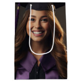 Afstuderen Vet Script Aangepast Afstuderen Medium Cadeauzakje (Achterkant)