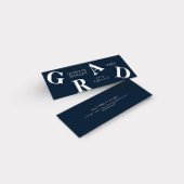 Afstuderen Vetgedrukte Letters School Kleuren Naam Mini Visitekaartje