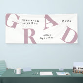 afstuderen vetgedrukte letters schoolkleuren spandoek (Beurs)