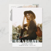 AFSTUDEREN | Vetgedrukte typografie afstuderen uit Briefkaart (Voorkant / Achterkant)