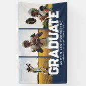 Afstuderen vette marineschip met drie foto's afstu spandoek (Verticaal)