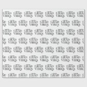 Afstuderen Vibes Alleen wit/zwart Cadeaupapier (Vlak)