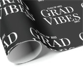Afstuderen Vibes Alleen zwart/wit Cadeaupapier (Rol Hoek)