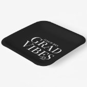 Afstuderen Vibes Alleen zwart/wit Papieren Bordje (Gebogen)