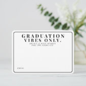 Afstuderen Vibes Only’ advies en wensen Informatiekaartje (Staand voorkant)