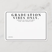 Afstuderen Vibes Only’ advies en wensen Informatiekaartje (Voorkant)