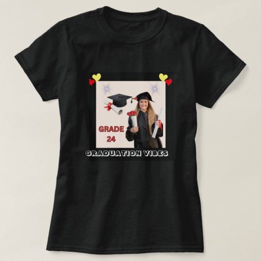 Afstuderen Vibes Zwart T-shirt (Design voorkant)