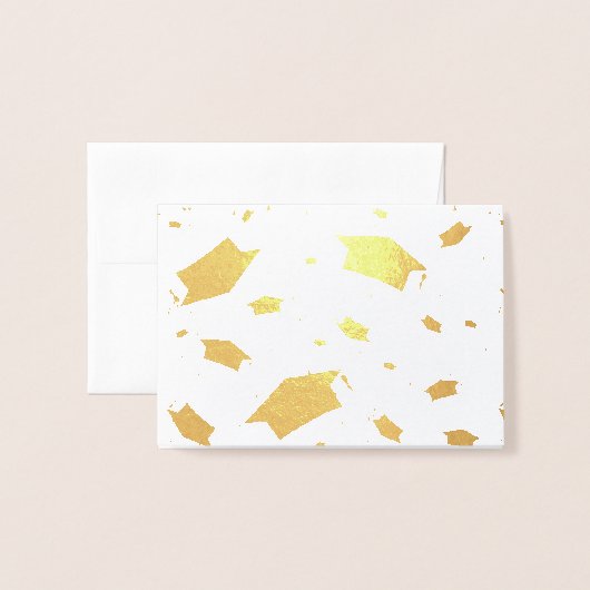 Afstuderen vieren folie kaarten (Voorkant met envelop)