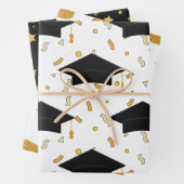 Afstuderen vieren inpakpapier vel (In situ)