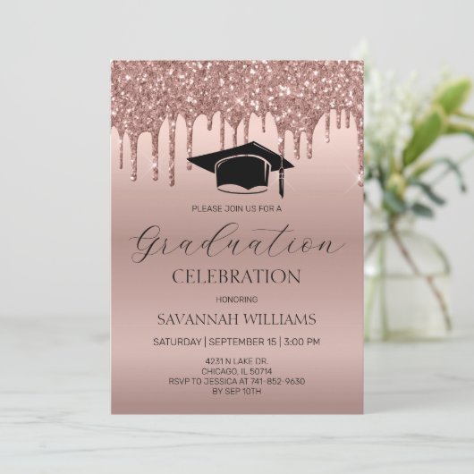 Afstuderen vieren kaart (Staand voorkant)