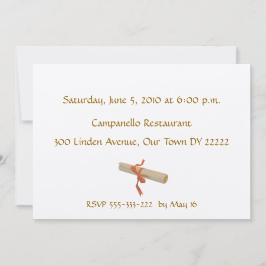 Afstuderen vieren kaart (Achterkant)