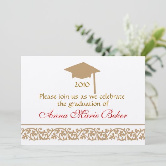 Afstuderen vieren kaart (Staand voorkant)