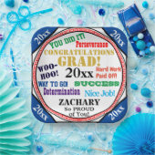 Afstuderen vieren Schoolkleuren personaliseren Papieren Bordje (Feest)