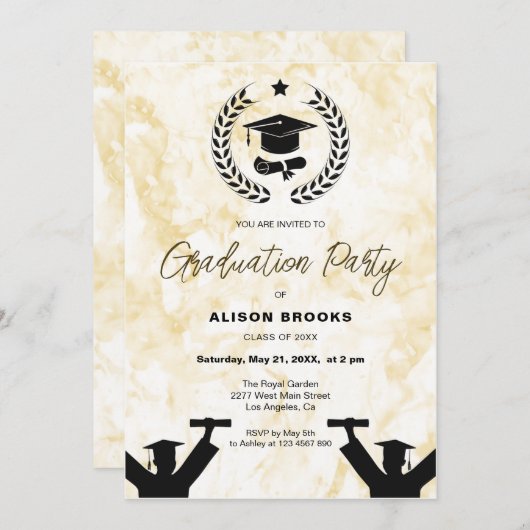 Afstuderen Viering Achtergrond Kaart (Voorkant / Achterkant)