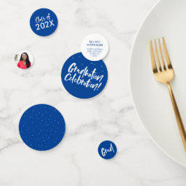 Afstuderen viering blauwe afstuderen foto confetti