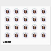 Afstuderen Viering Custom Photo Feestelijk Ronde Sticker (Vel)