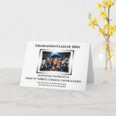 Afstuderen Viering Custom Photo Plain Simple Kaart (Gele Bloem)