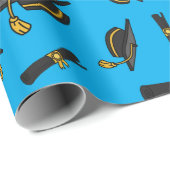 Afstuderen Viering Eenvoudig Levendig Blauw Cadeau Cadeaupapier (Rol Hoek)