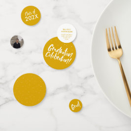 Afstuderen viering goudgeel confetti