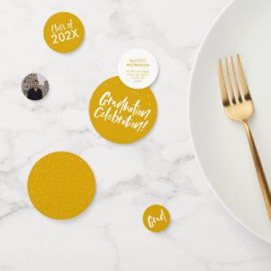 Afstuderen viering goudgeel confetti