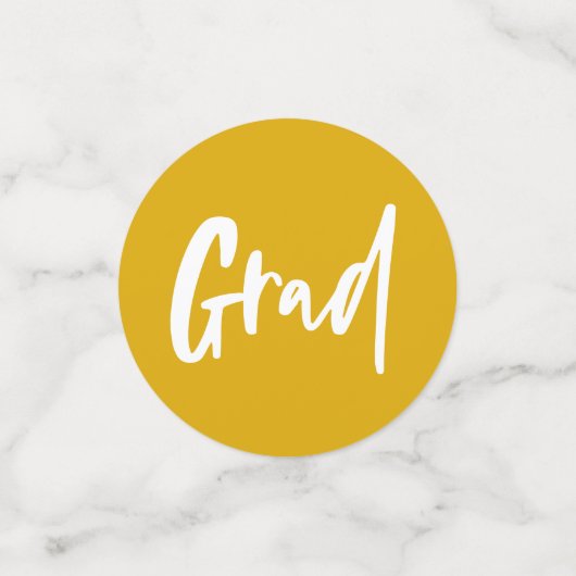 Afstuderen viering goudgeel confetti (Kleine voorkant)