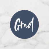 Afstuderen viering marineblauw afstudeerder confetti (Kleine voorkant)