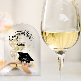 Afstuderen viering moderne Kaart Acryl Uitnodigingen