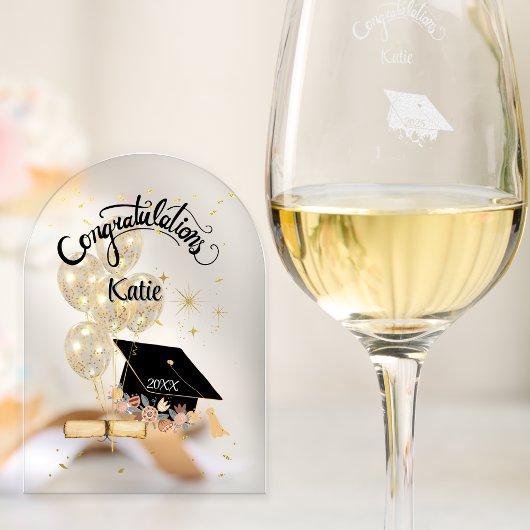 Afstuderen viering moderne Kaart Acryl Uitnodigingen