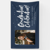 Afstuderen viering navy party spandoek (Verticaal)
