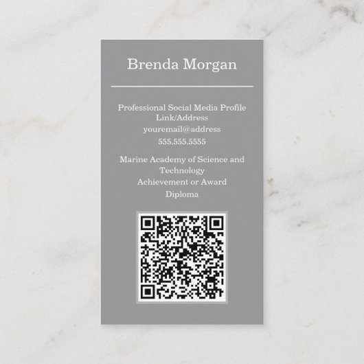 Afstuderen Visitekaartje (Achterkant)