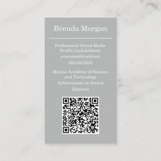 Afstuderen Visitekaartje (Achterkant)