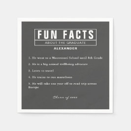 Afstuderen vlinderbloemkolenpapier servet