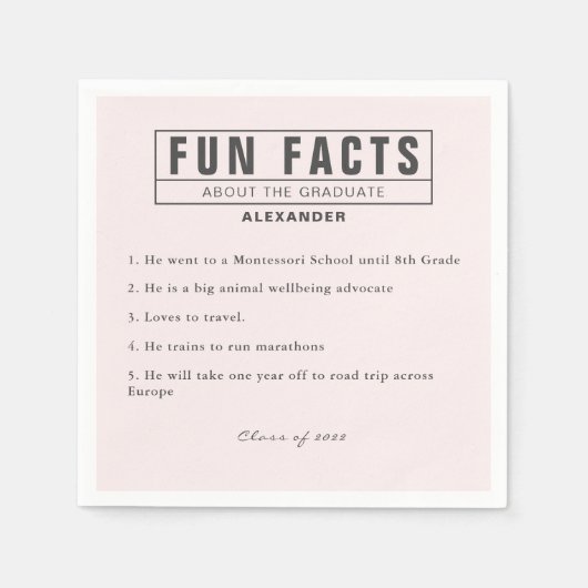 Afstuderen vloeiend papier servet (Voorkant)