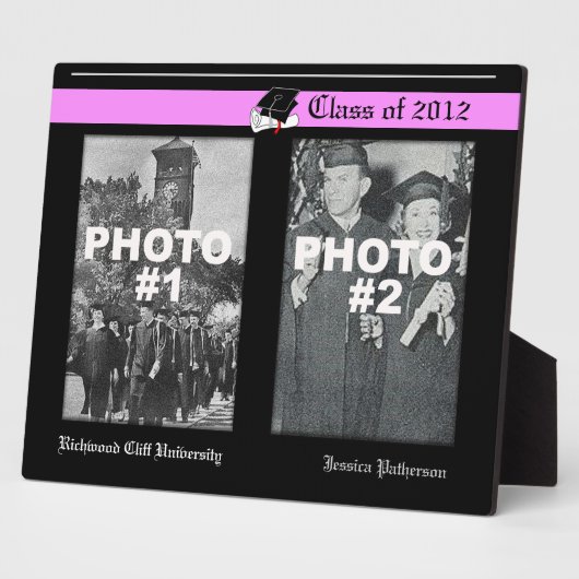 Afstuderen Voeg 2 Foto Plaque 6 toe Fotoplaat (Zijkant)