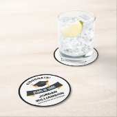 Afstuderen voegt Afstudeerder klasse van 20XX Aang Ronde Kartonnen Onderzetter (Insitu)