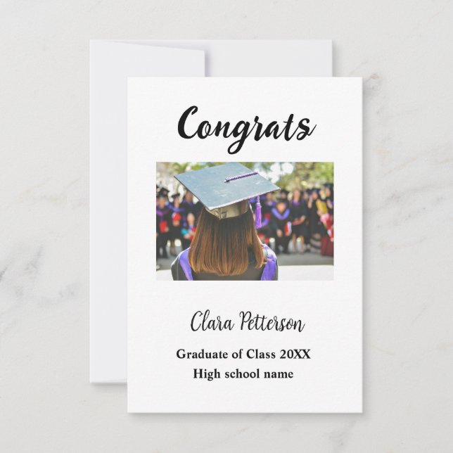 Afstuderen voegt naamklasse van 20xx congrats toe  (Voorkant)