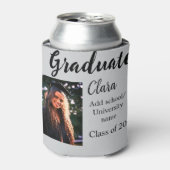 Afstuderen voegt naamklasse van 20xx congrats toe blikjeskoeler (Blikje Voorkant)